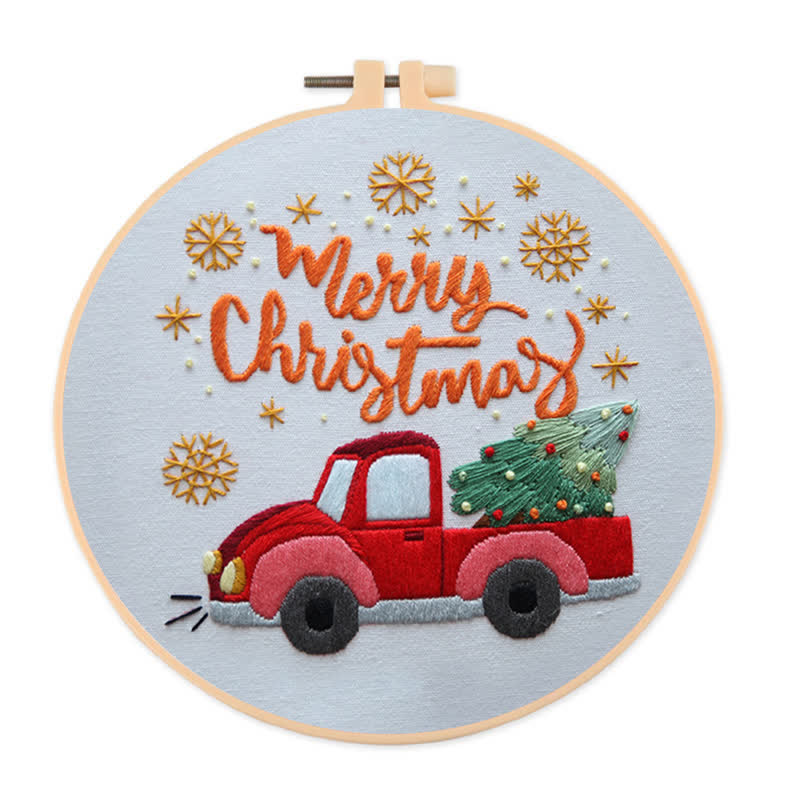 Rubbyoo Embroidery Kit - Christmas Truck  - image 1