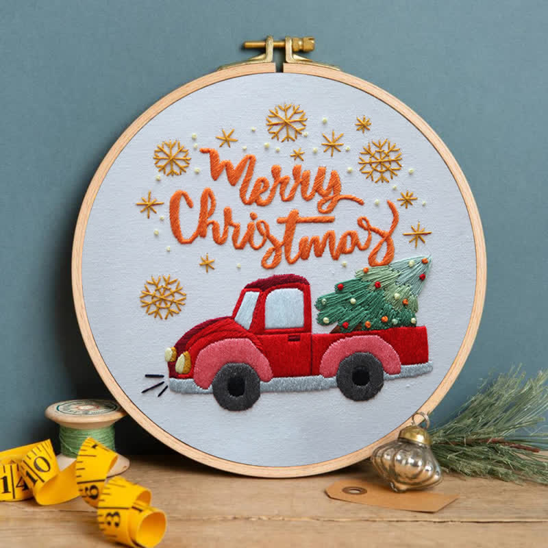 Rubbyoo Embroidery Kit - Christmas Truck  - image 3