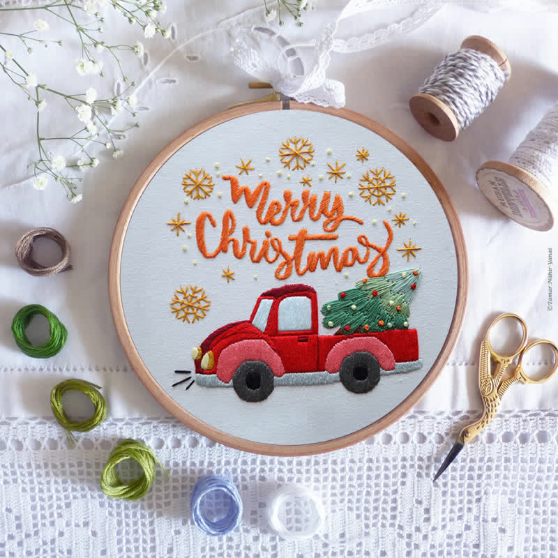 Rubbyoo Embroidery Kit - Christmas Truck  - image 9