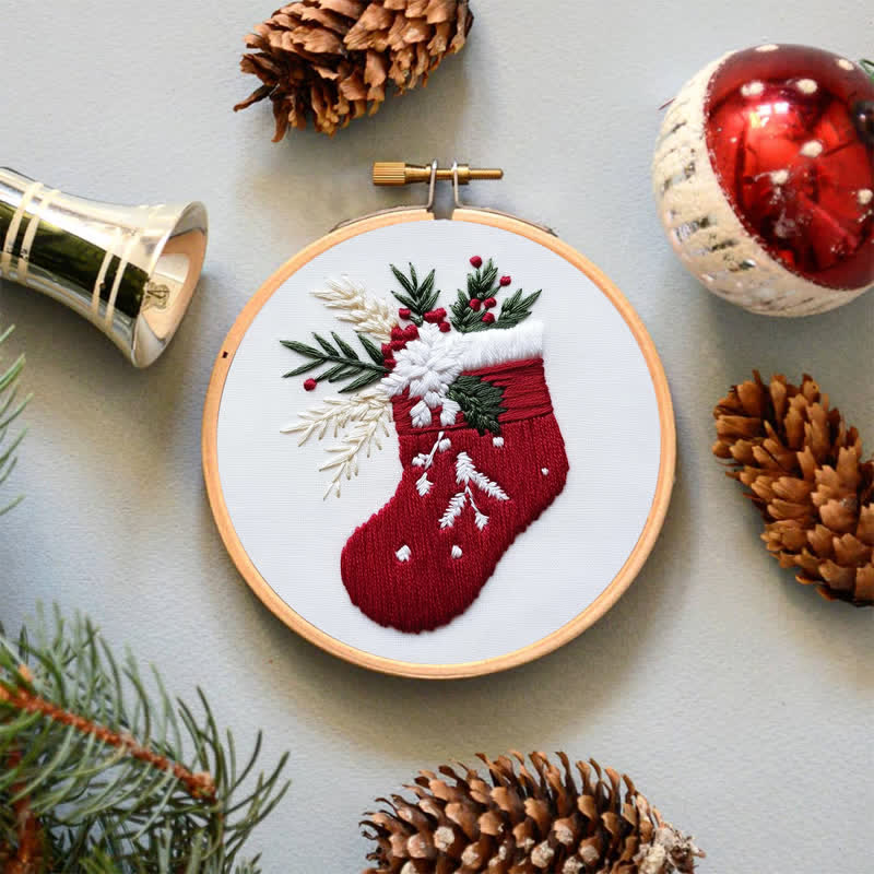 Rubbyoo Embroidery Kit - Christmas Stocking Pattern   - image 2