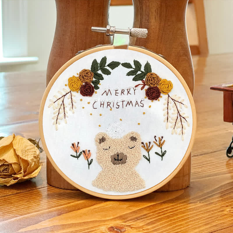 Rubbyoo Embroidery Kit - Cute Christmas Bear Gift   - image 7