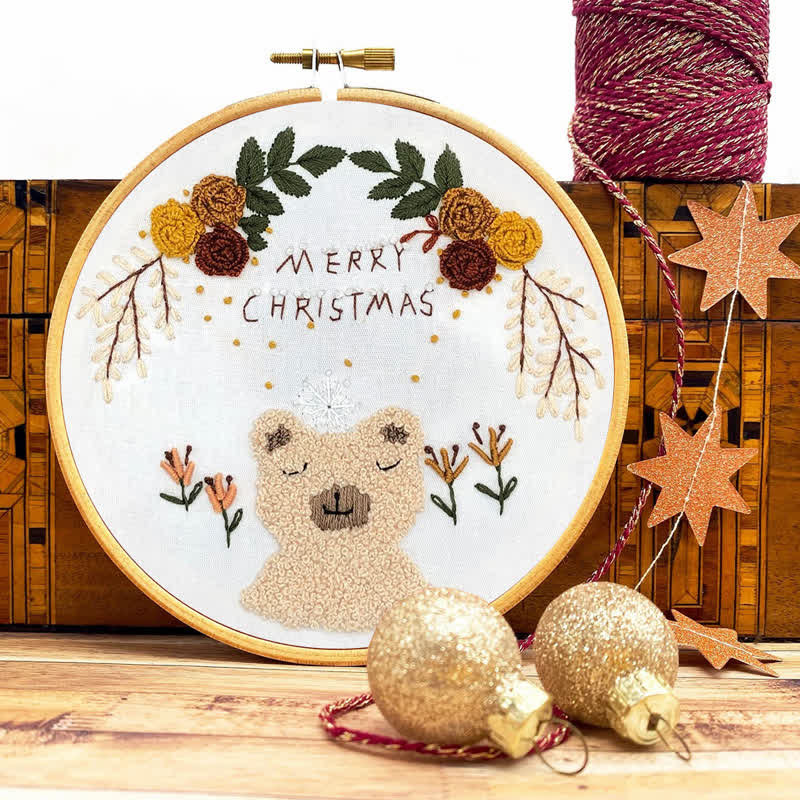 Rubbyoo Embroidery Kit - Cute Christmas Bear Gift   - image 8