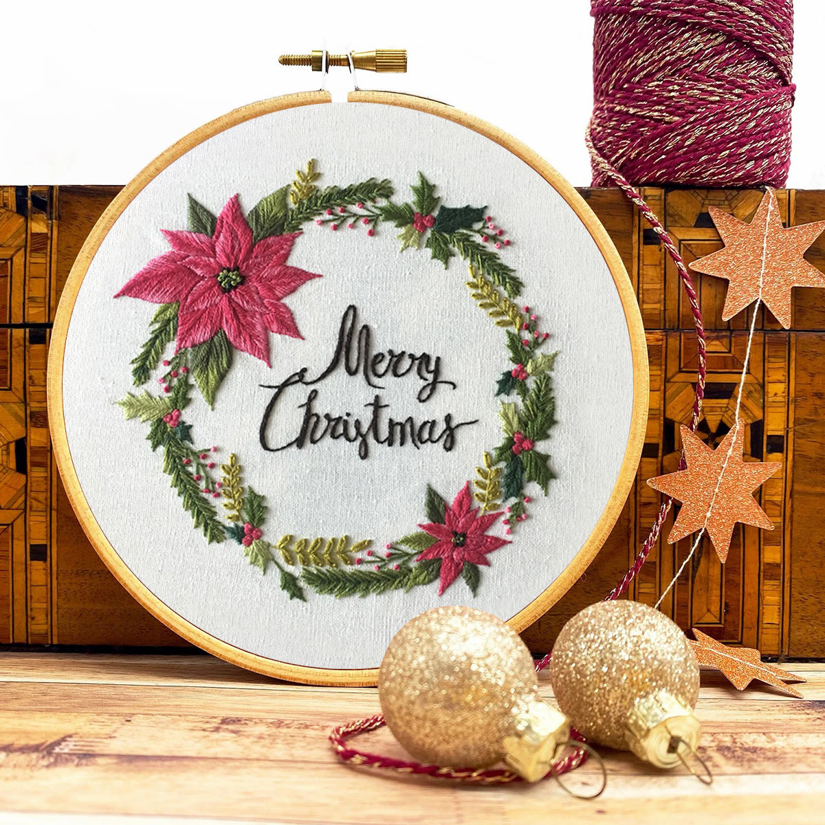 Rubbyoo Embroidery Kit -Merry Christmas Wreath  - image 9