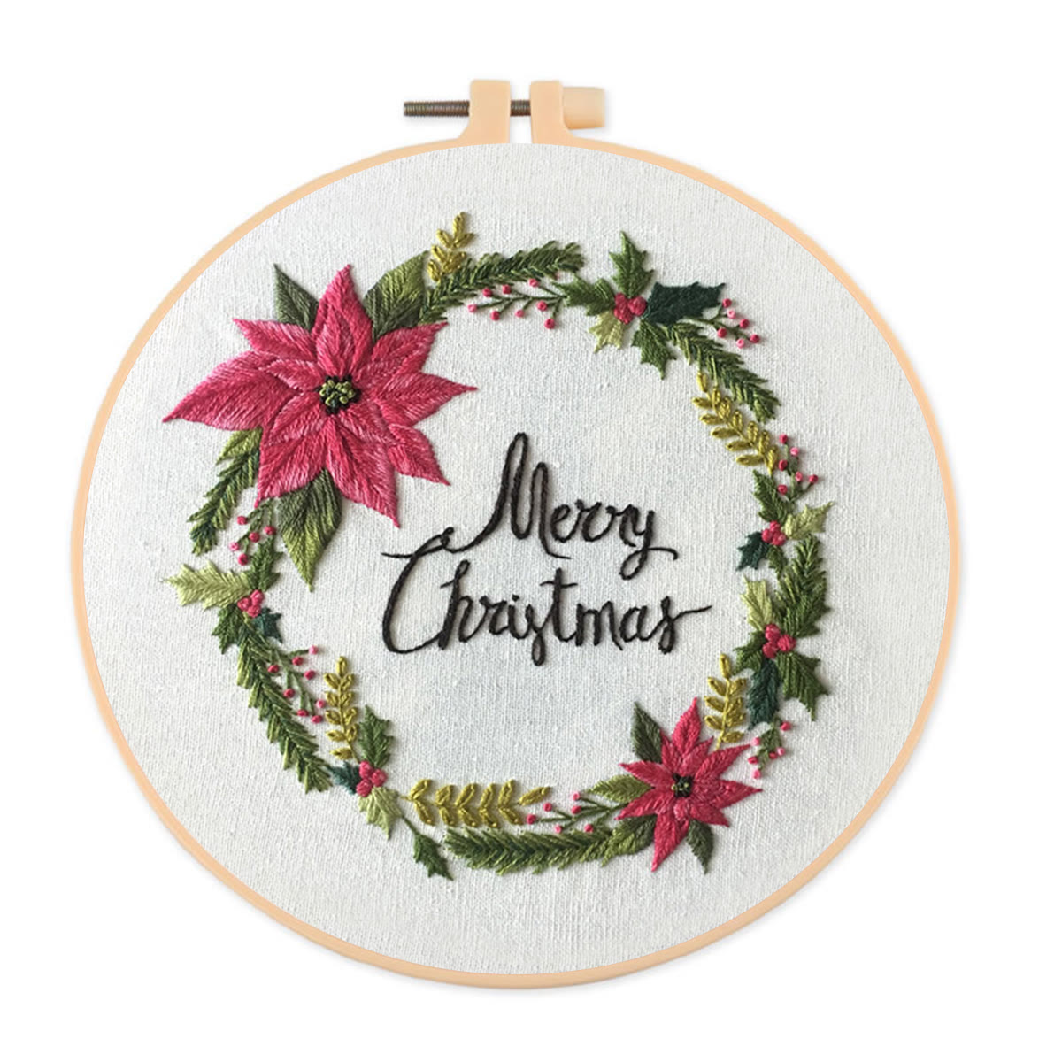 Rubbyoo Embroidery Kit -Merry Christmas Wreath  - image 1