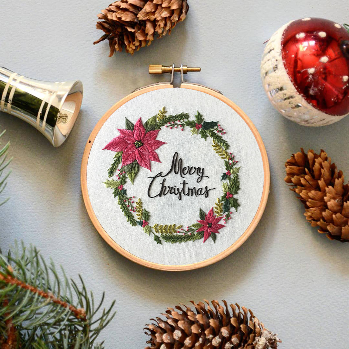 Rubbyoo Embroidery Kit -Merry Christmas Wreath  - image 5