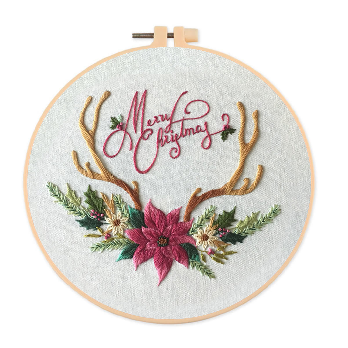 Rubbyoo Embroidery Kit -Merry Christmas Deer Antler  - image 1