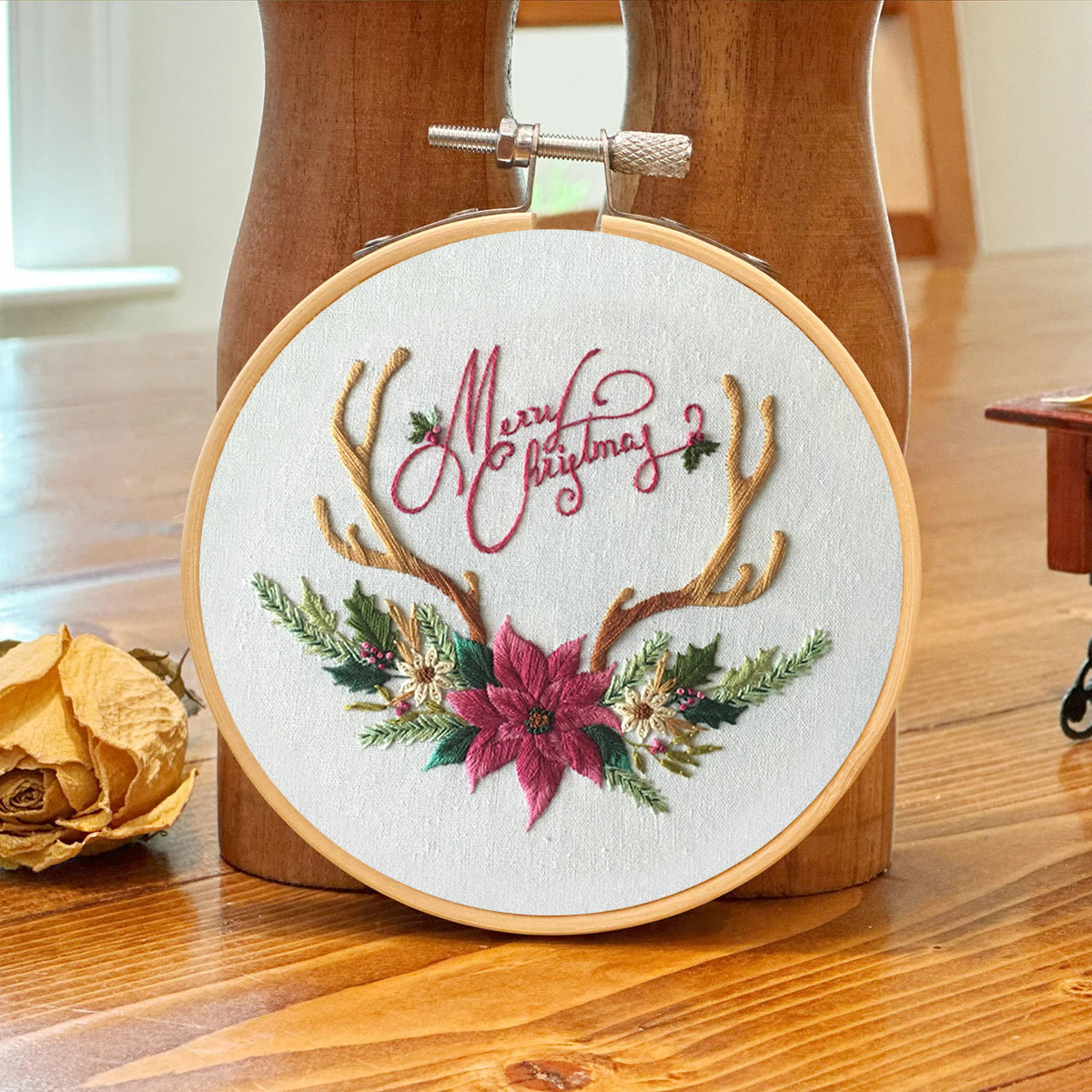 Rubbyoo Embroidery Kit -Merry Christmas Deer Antler  - image 7