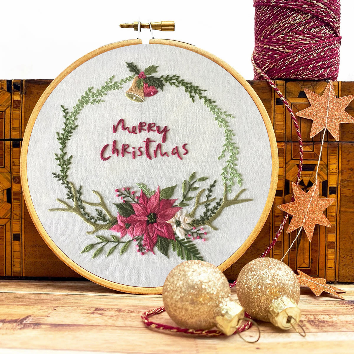 Rubbyoo Embroidery Kit -Floral Christmas - image 9