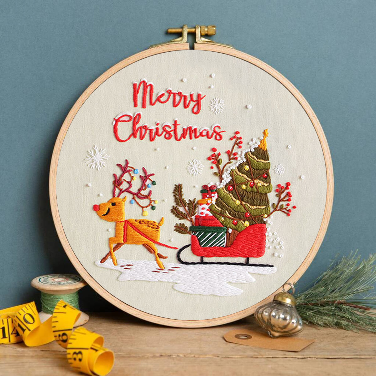 Rubbyoo Embroidery Kit -  Sleigh Elk - image 3