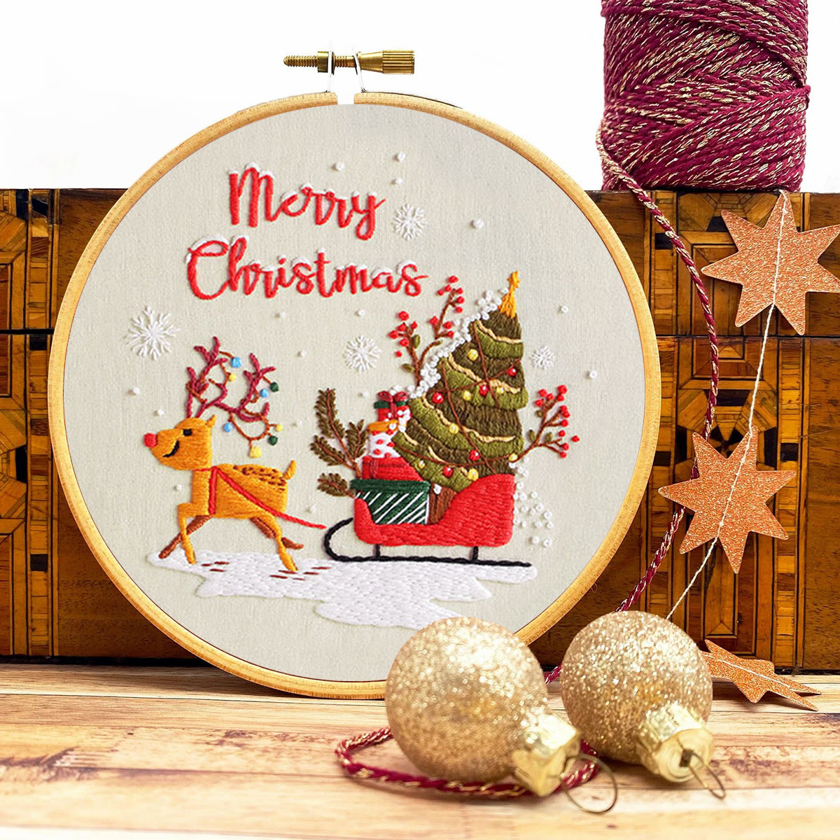 Rubbyoo Embroidery Kit -  Sleigh Elk - image 9