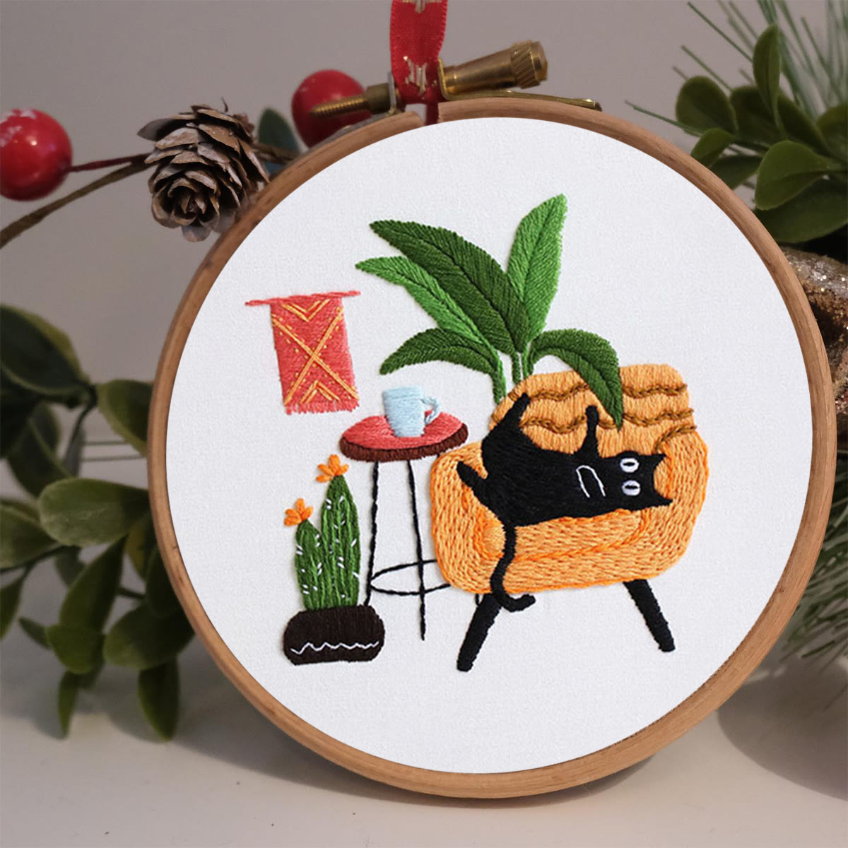 Rubbyoo Embroidery Kit -  Lazy Cat On The Sofa - image 2