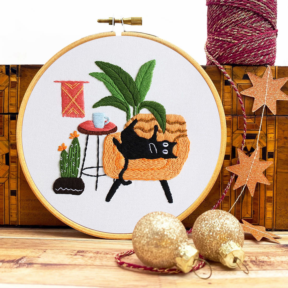 Rubbyoo Embroidery Kit -  Lazy Cat On The Sofa - image 9