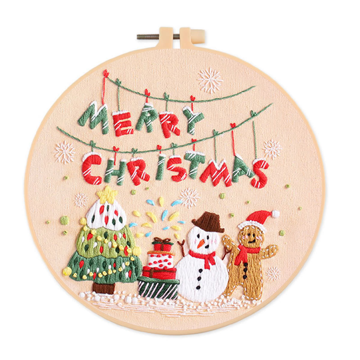 Rubbyoo Embroidery Kit-Snowman Gingerbread Man Christmas Tree - image 1