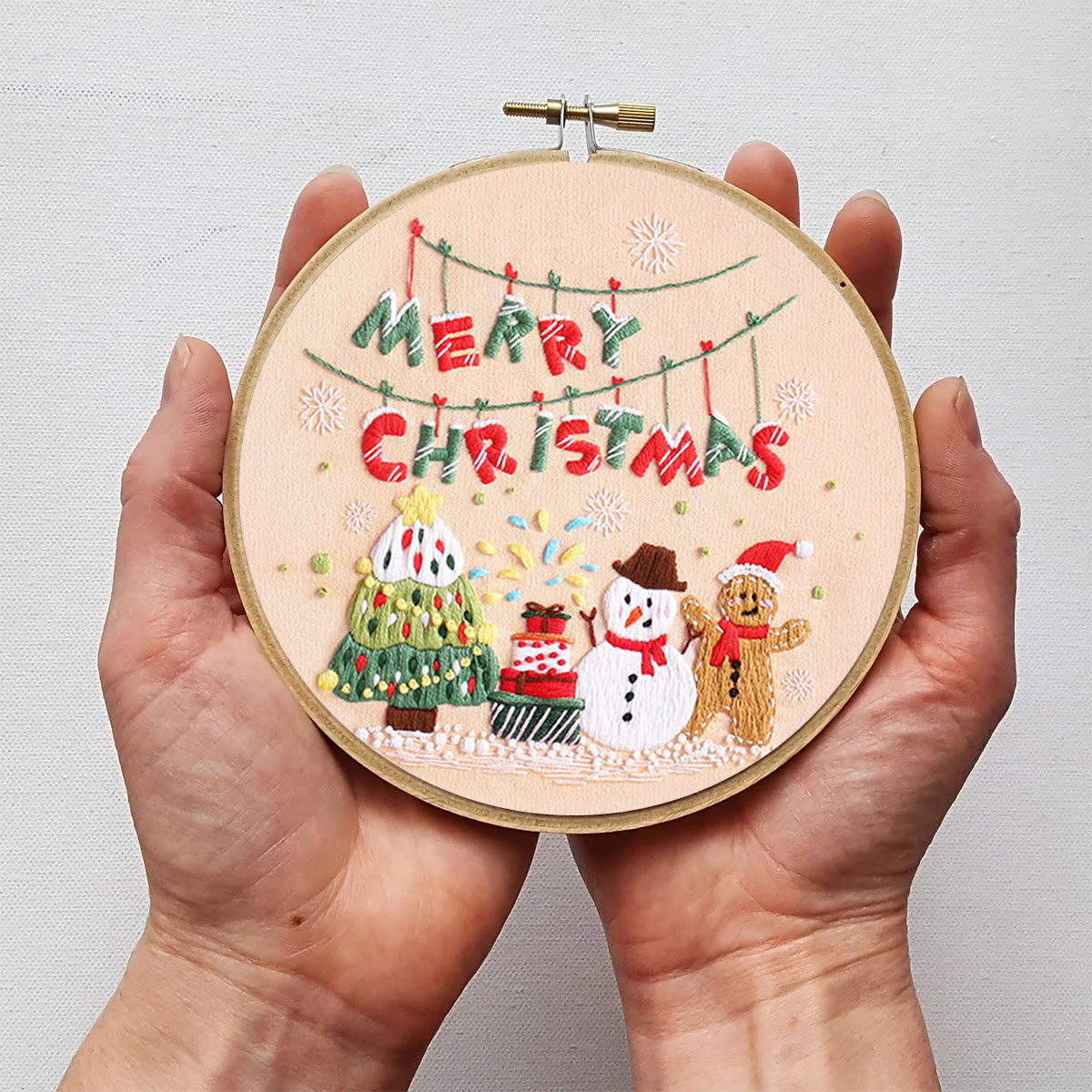 Rubbyoo Embroidery Kit-Snowman Gingerbread Man Christmas Tree - image 3