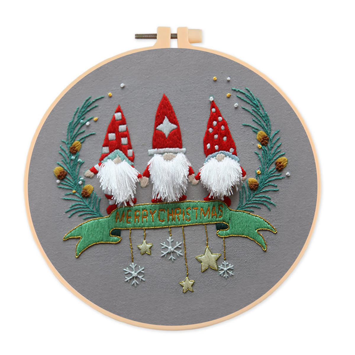 Rubbyoo Embroidery Kit-Three Santa Claus  - image 1