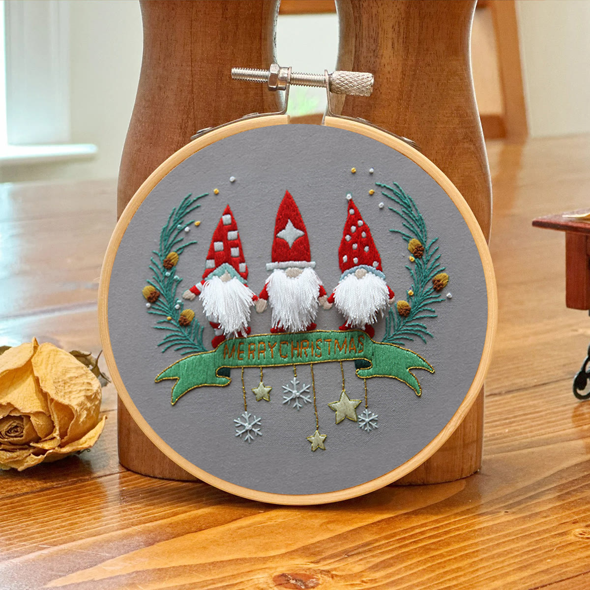 Rubbyoo Embroidery Kit-Three Santa Claus  - image 7