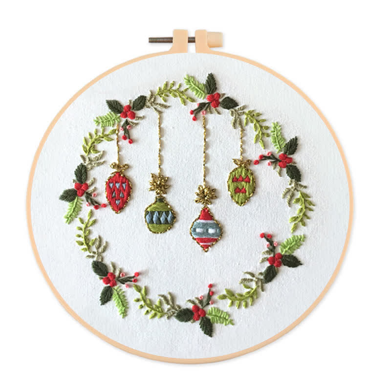 Rubbyoo Embroidery Kit - Beautiful Christmas Wreath - image 1