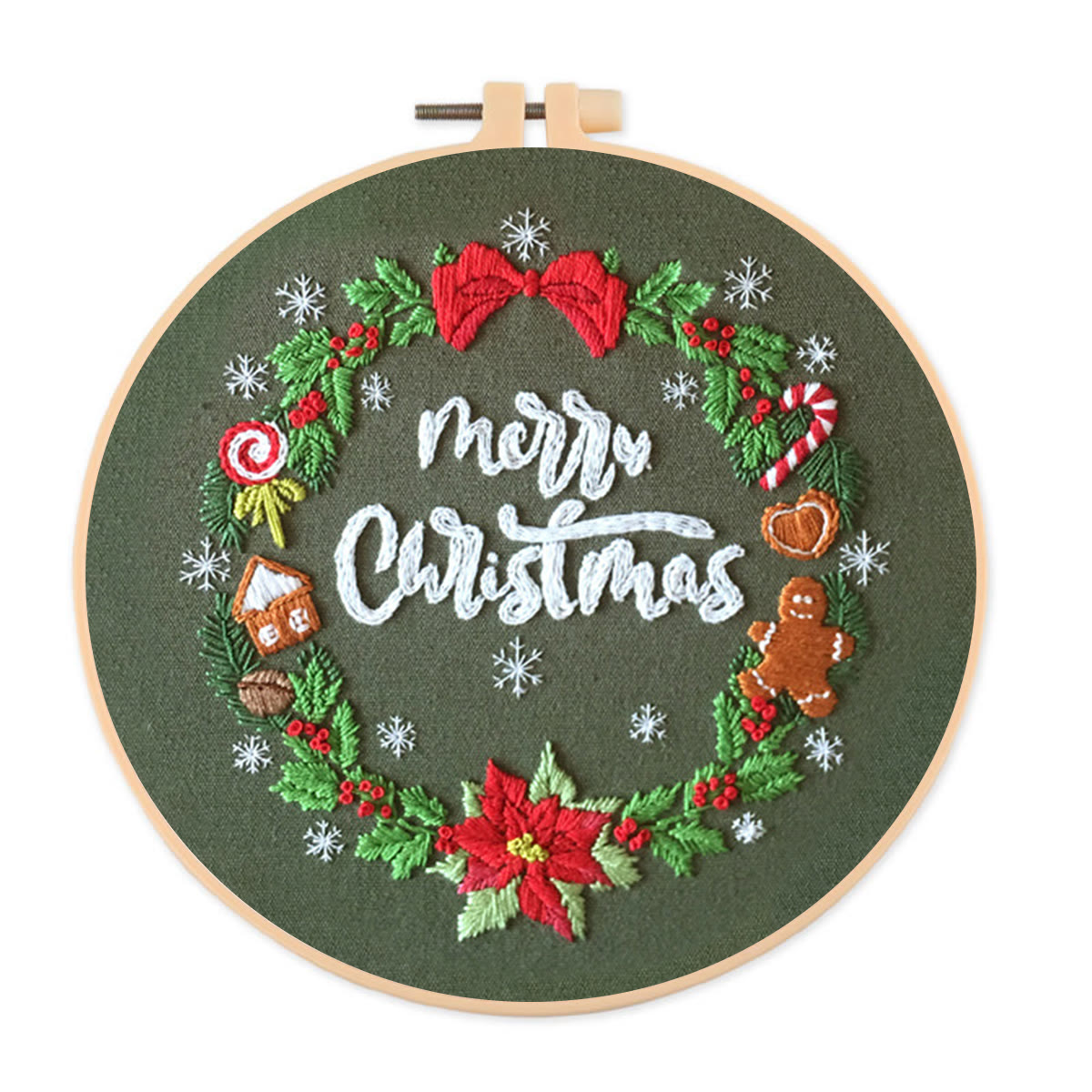 Rubbyoo Embroidery Kit- Xmas Wreath - image 1