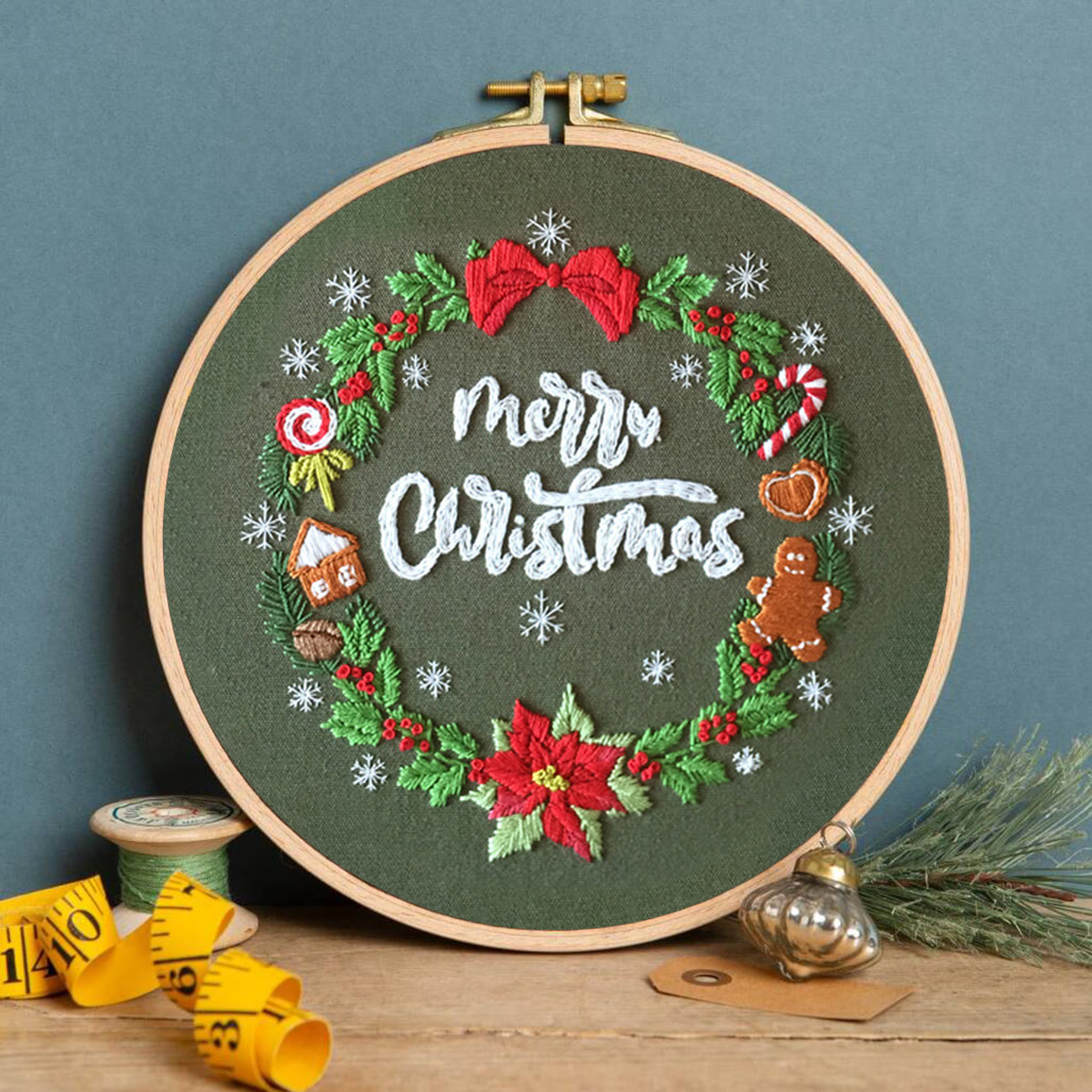 Rubbyoo Embroidery Kit- Xmas Wreath - image 3