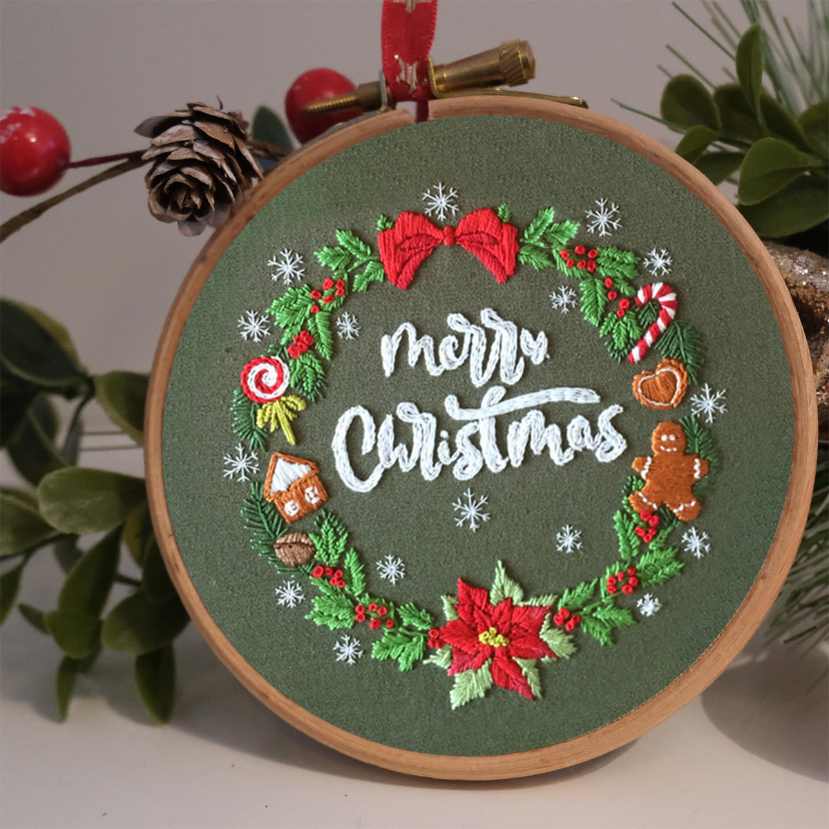Rubbyoo Embroidery Kit- Xmas Wreath - image 2