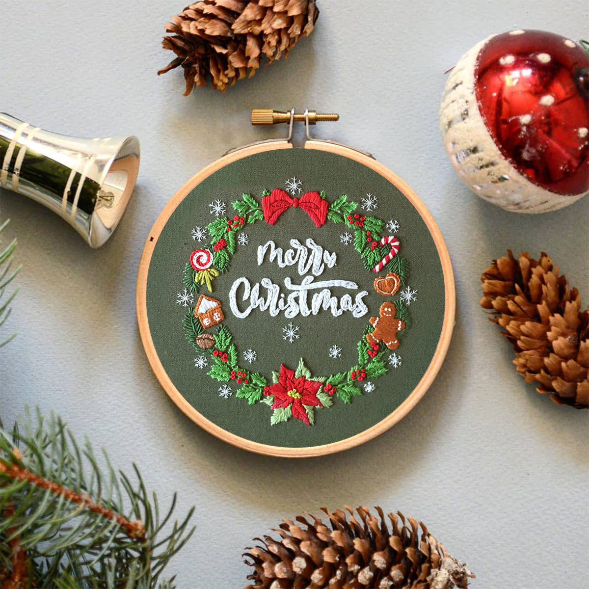 Rubbyoo Embroidery Kit- Xmas Wreath - image 4