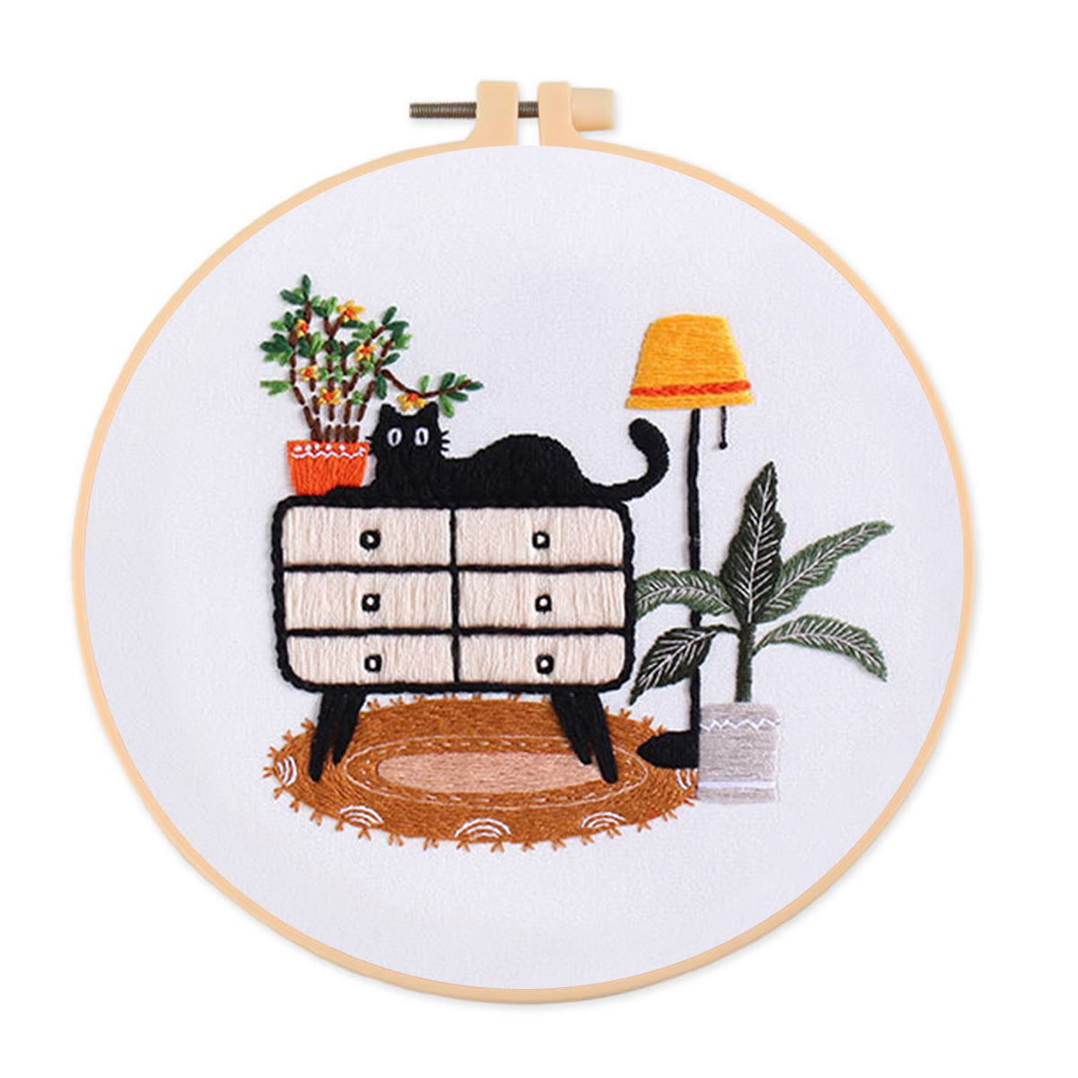 Rubbyoo Embroidery Kit-  Cat On Cupboard - image 1