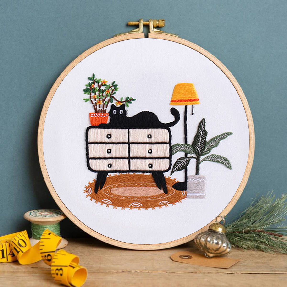 Rubbyoo Embroidery Kit-  Cat On Cupboard - image 3