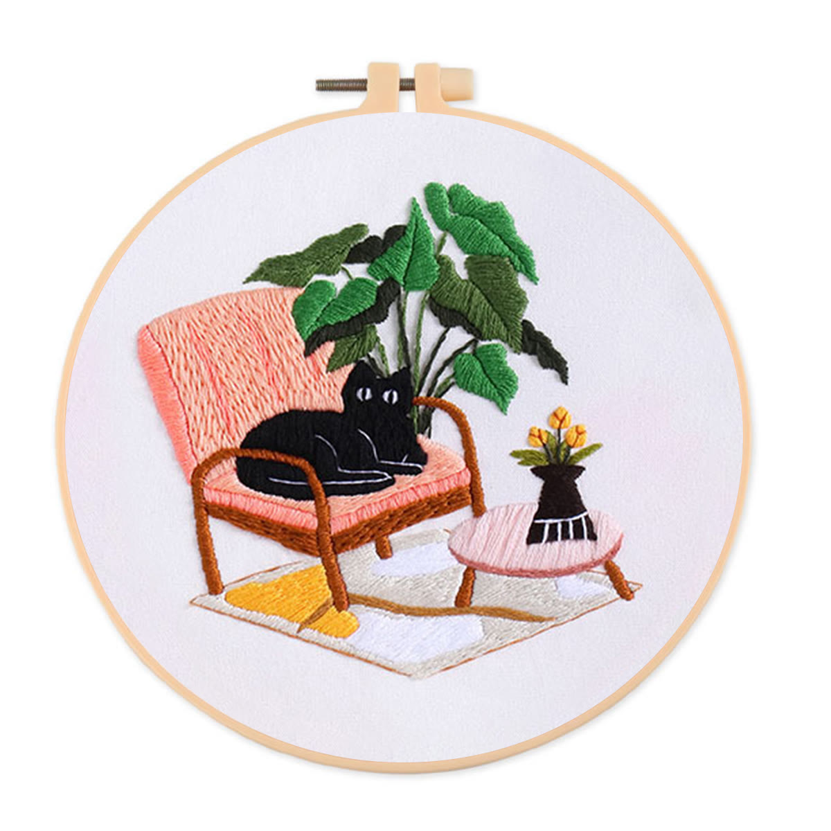 Rubbyoo Embroidery Kit-  Cat On Chair - image 1