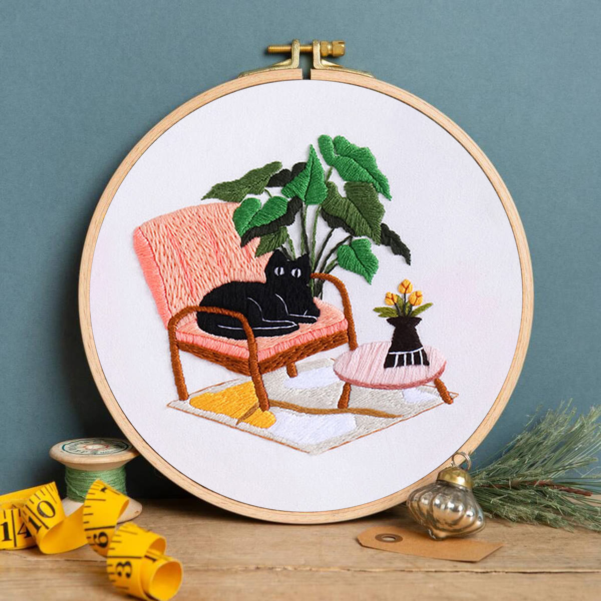 Rubbyoo Embroidery Kit-  Cat On Chair - image 3