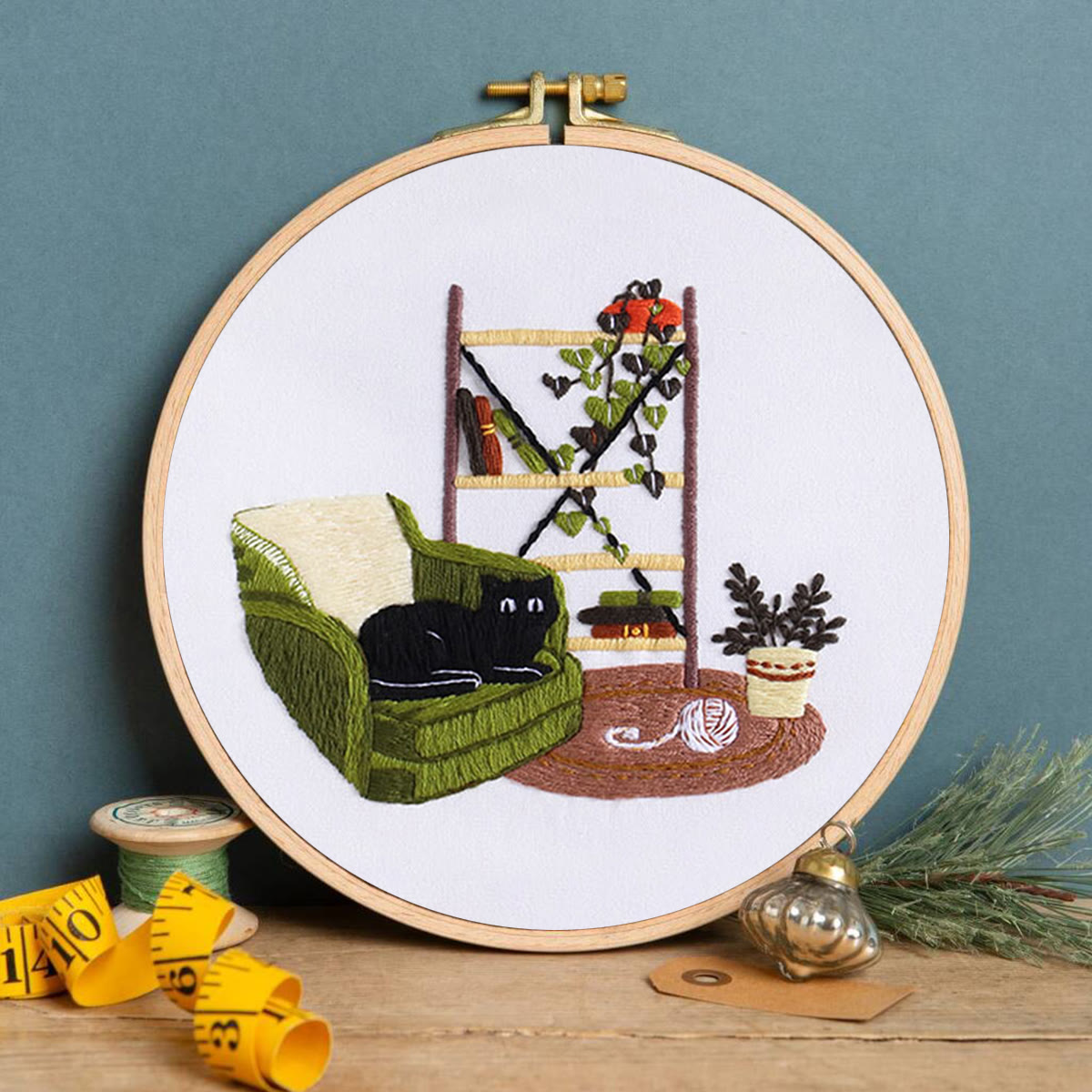 Rubbyoo Embroidery Kit- Cat On Sofa - image 3