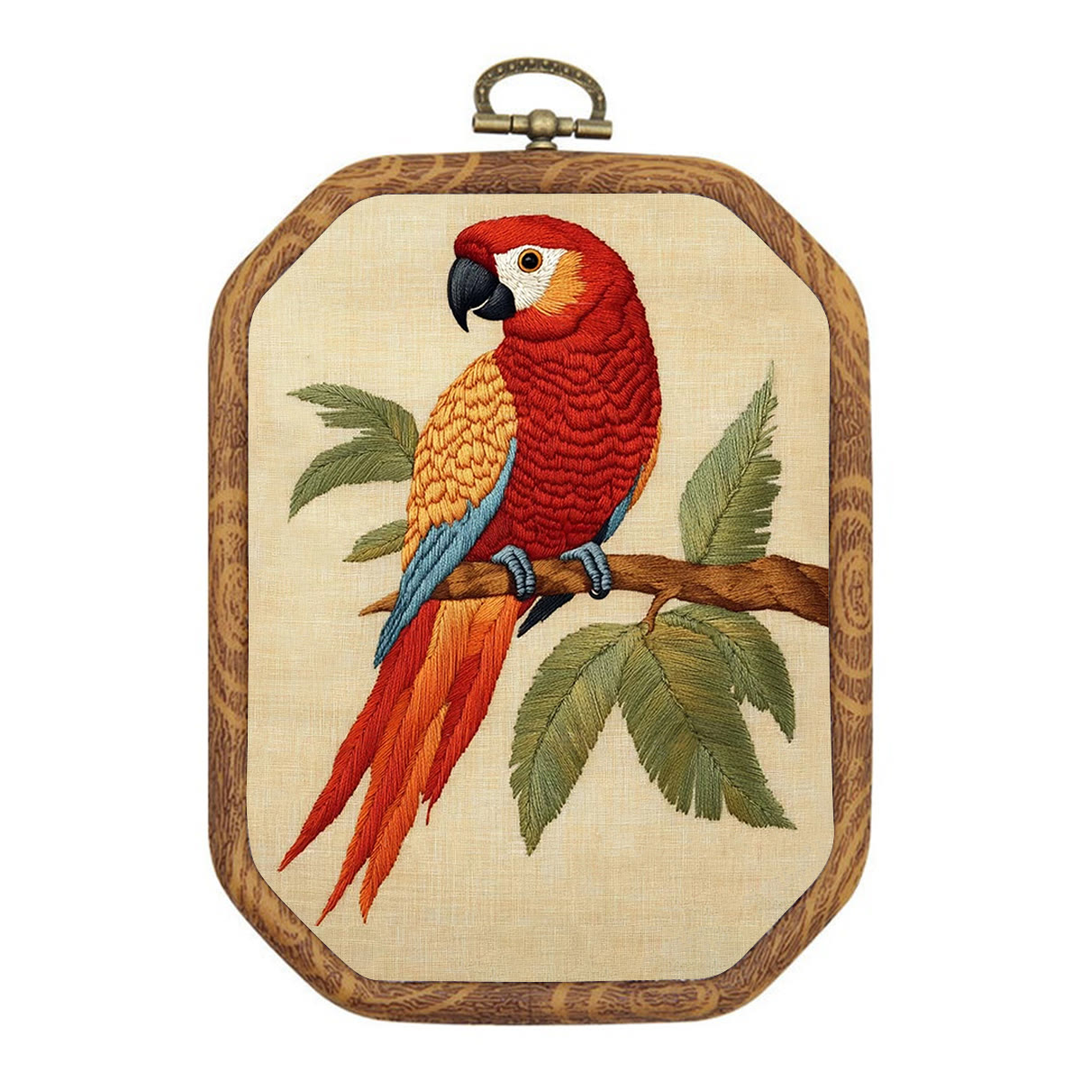 Rubbyoo Embroidery Kit- Red Bird Parrot - image 1