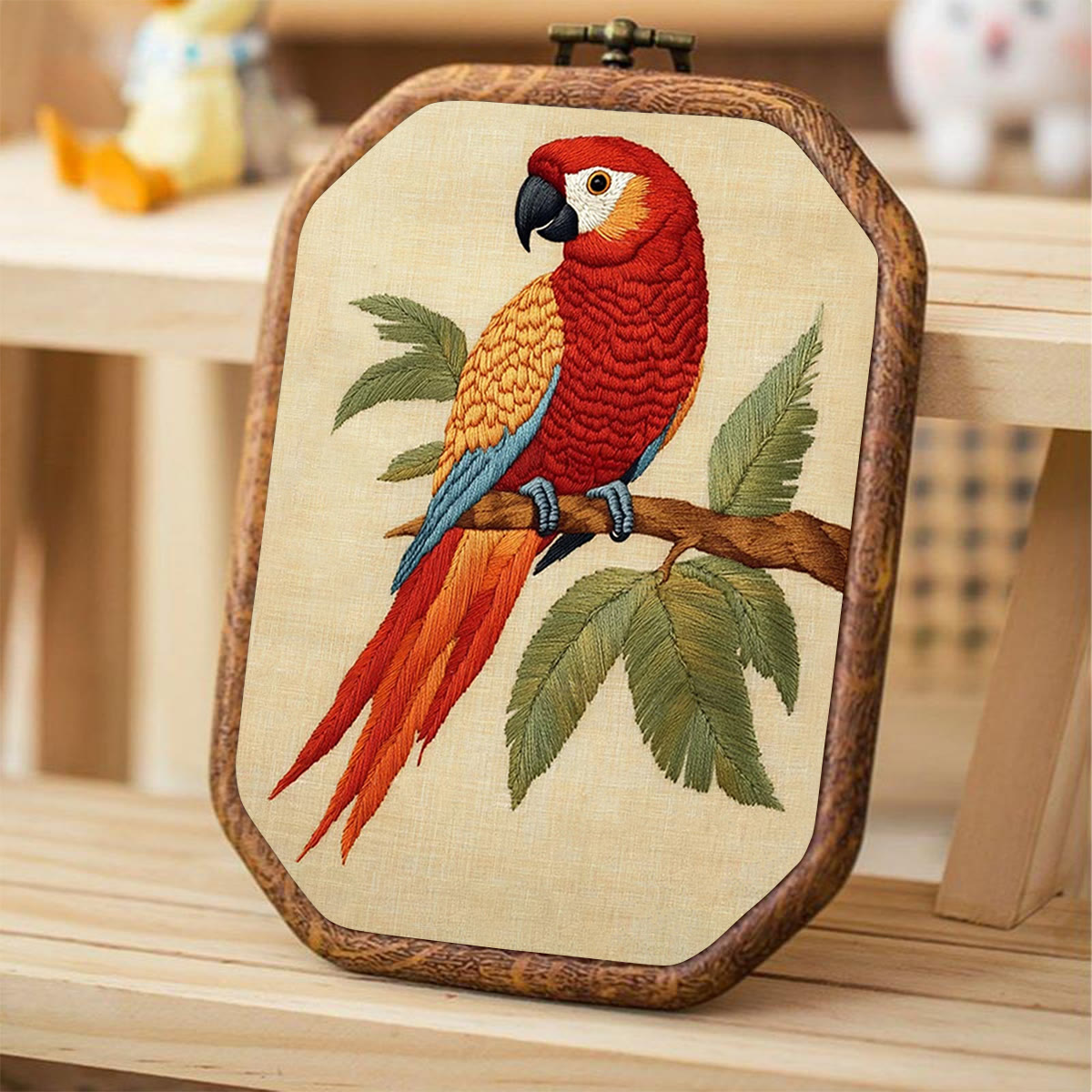 Rubbyoo Embroidery Kit- Red Bird Parrot - image 4