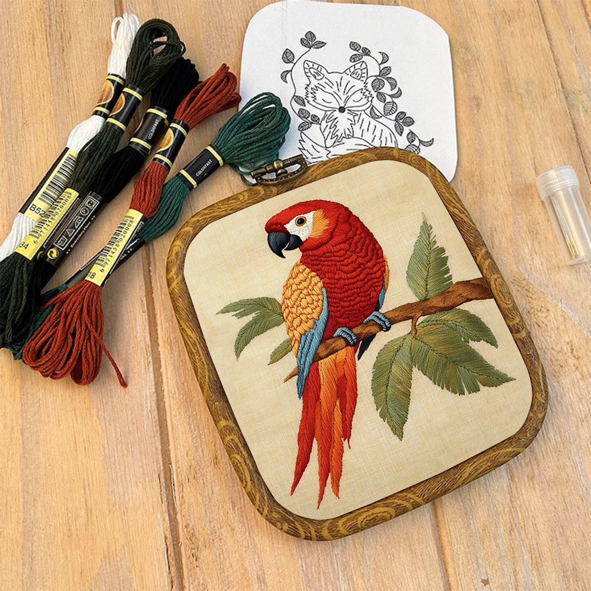 Rubbyoo Embroidery Kit- Red Bird Parrot - image 9
