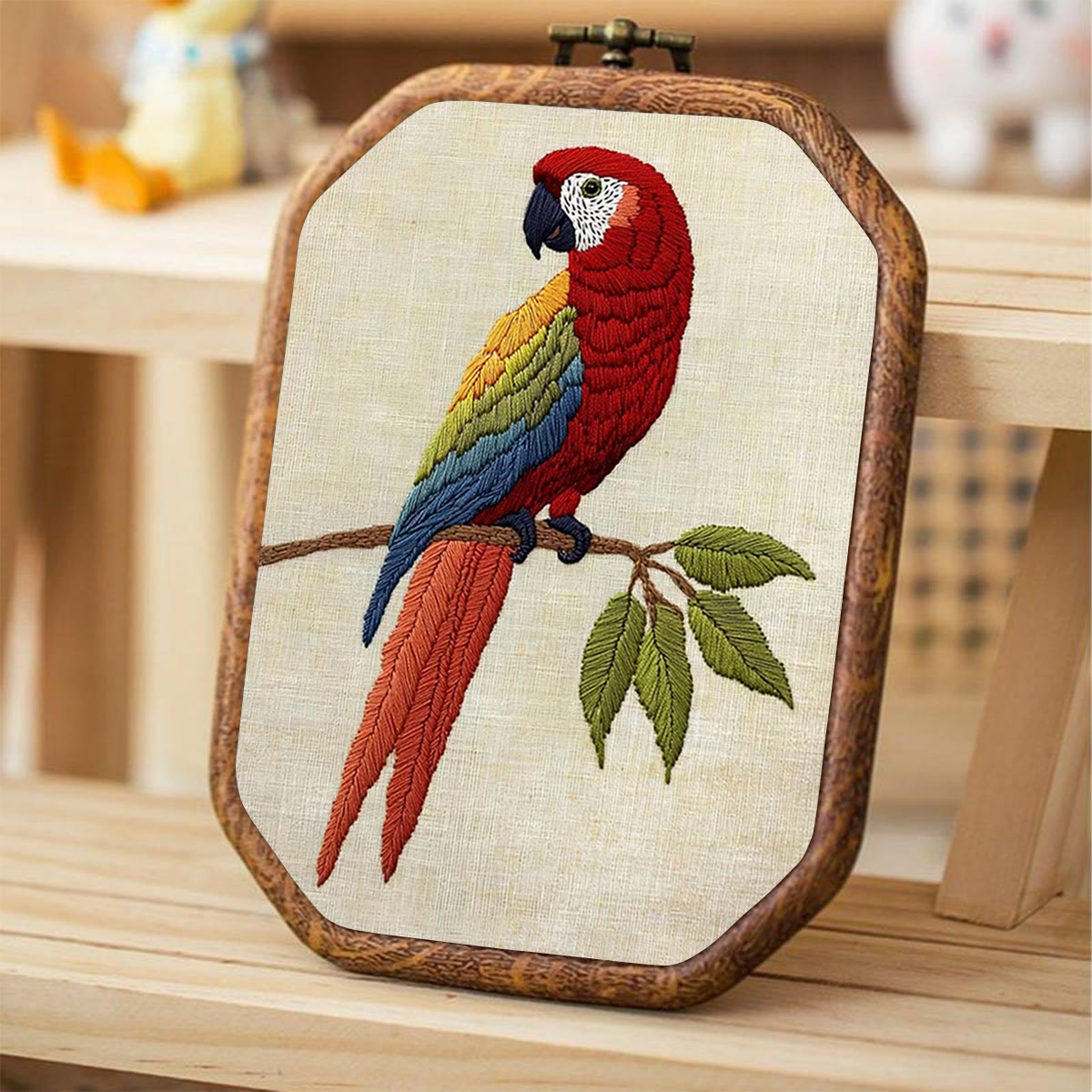 Rubbyoo Embroidery Kit- Red Bird Parrot 2 - image 4
