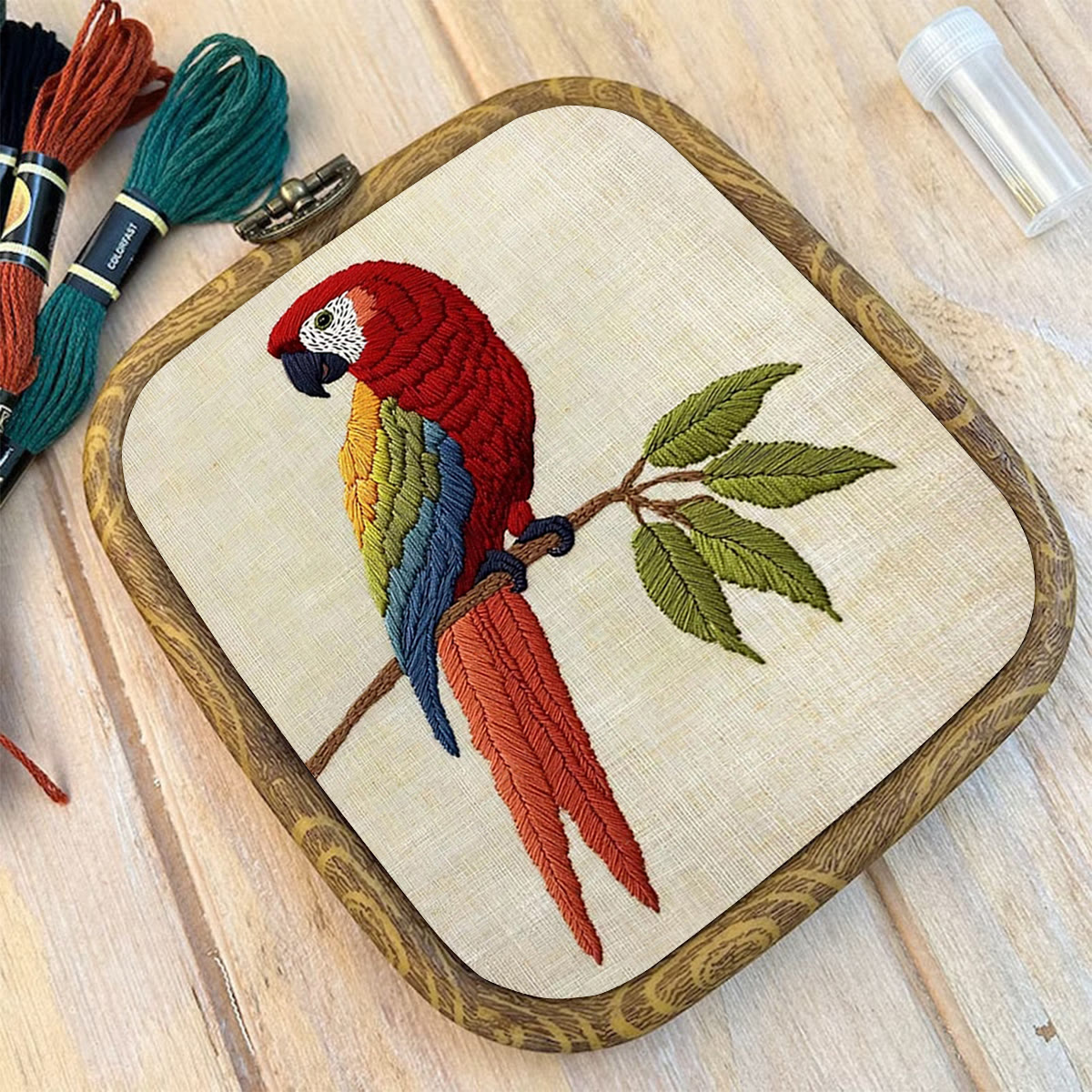 Rubbyoo Embroidery Kit- Red Bird Parrot 2 - image 10