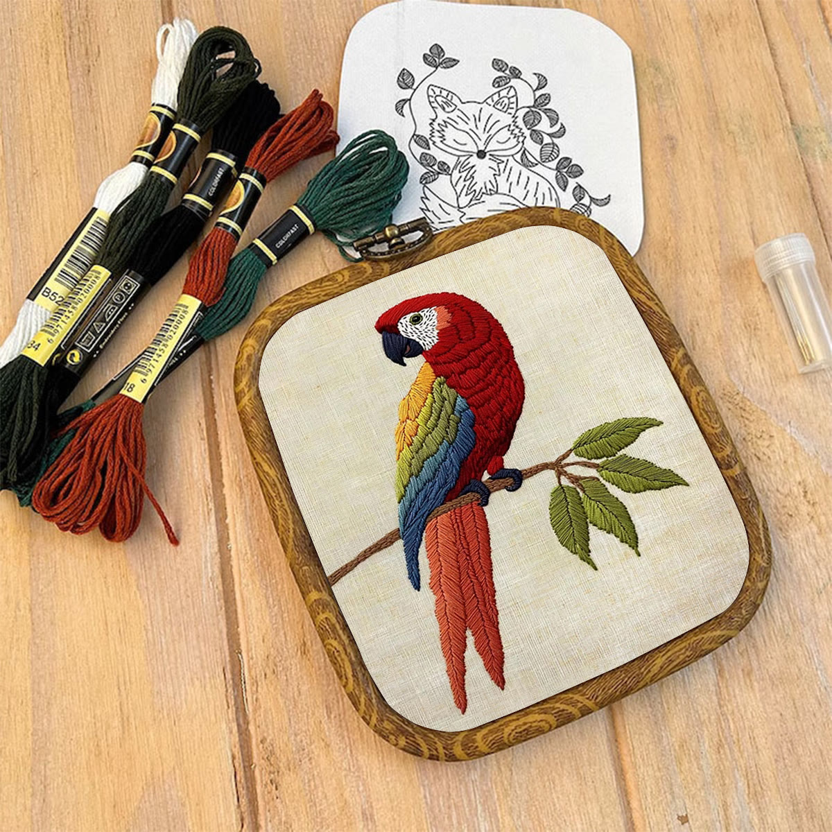 Rubbyoo Embroidery Kit- Red Bird Parrot 2 - image 9