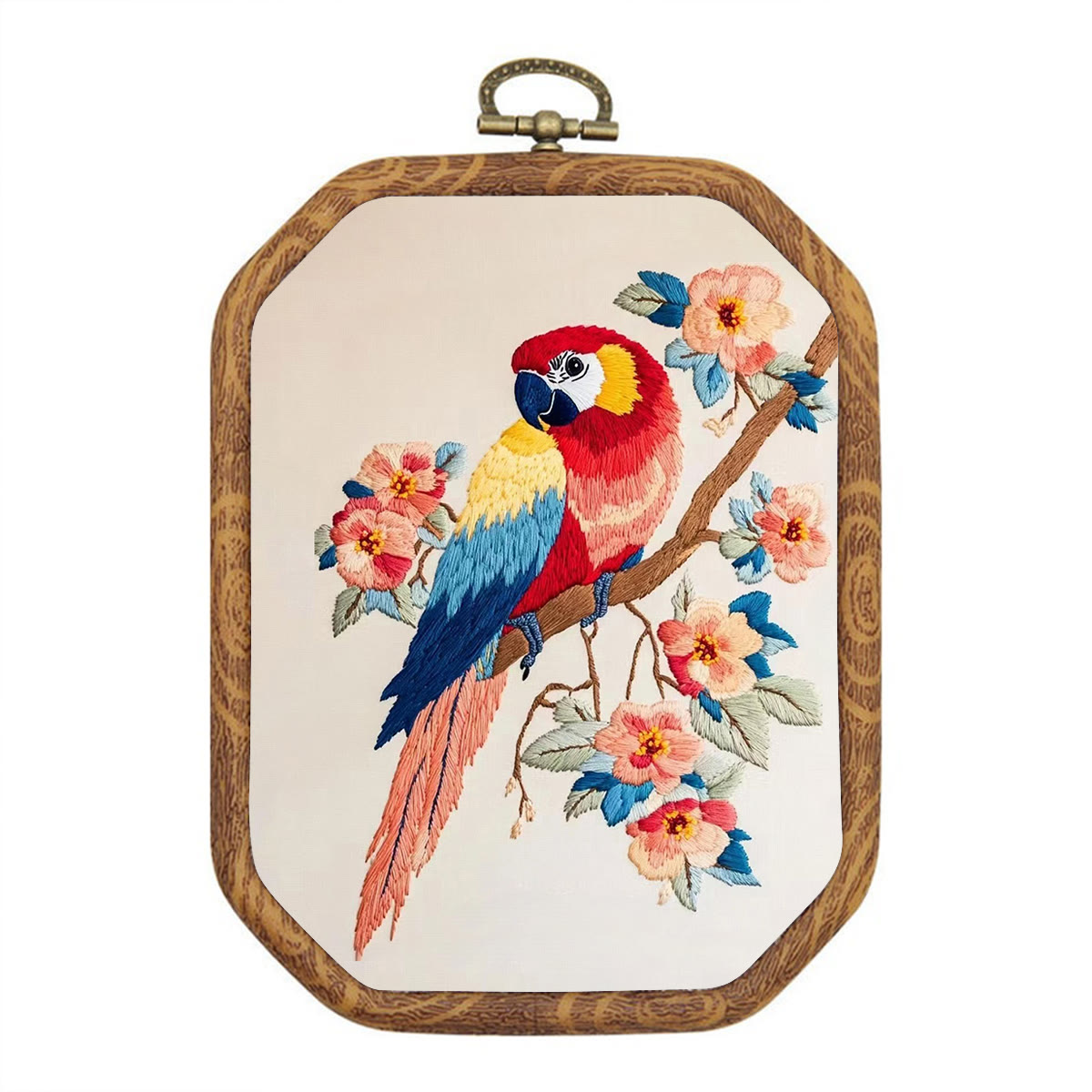 Rubbyoo Embroidery Kit- Flowers Parrot - image 1