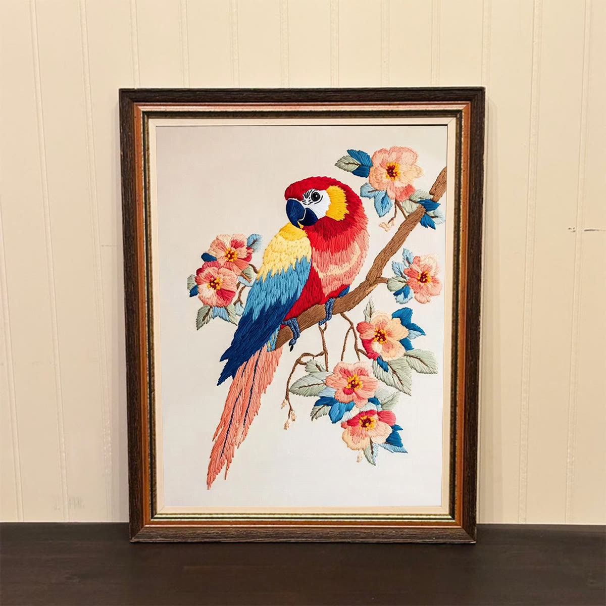 Rubbyoo Embroidery Kit- Flowers Parrot - image 3