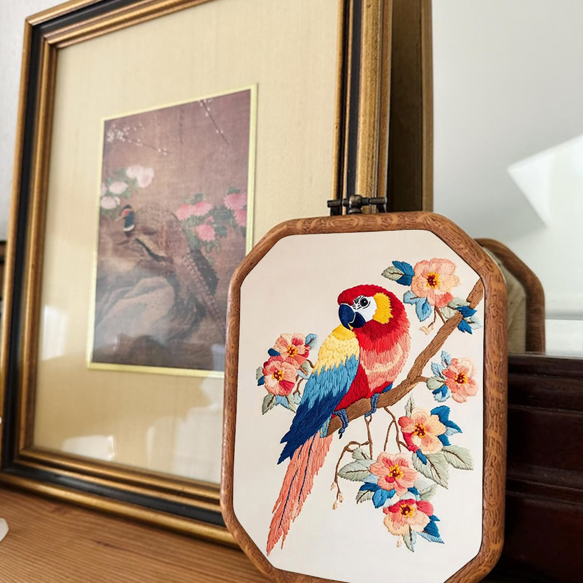 Rubbyoo Embroidery Kit- Flowers Parrot - image 2