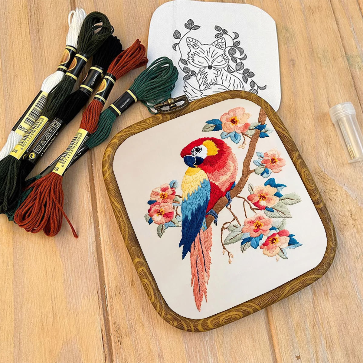 Rubbyoo Embroidery Kit- Flowers Parrot - image 9