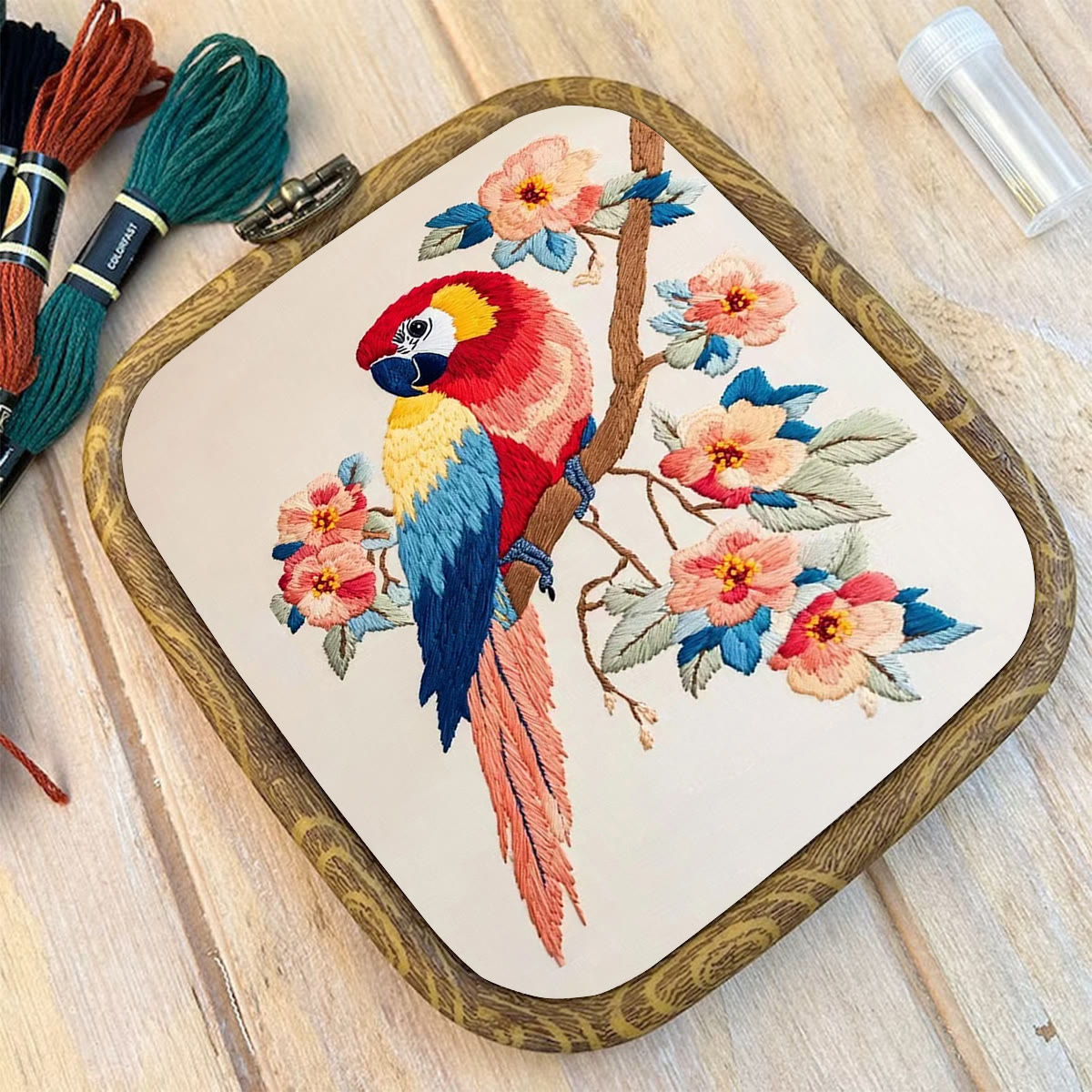 Rubbyoo Embroidery Kit- Flowers Parrot - image 8