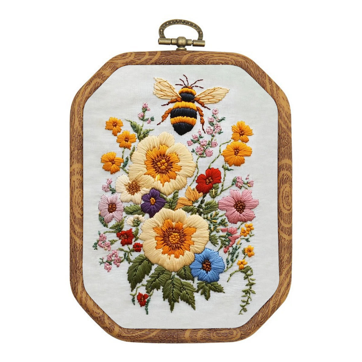 Rubbyoo Embroidery Kit-  Bee And Flowers - image 1