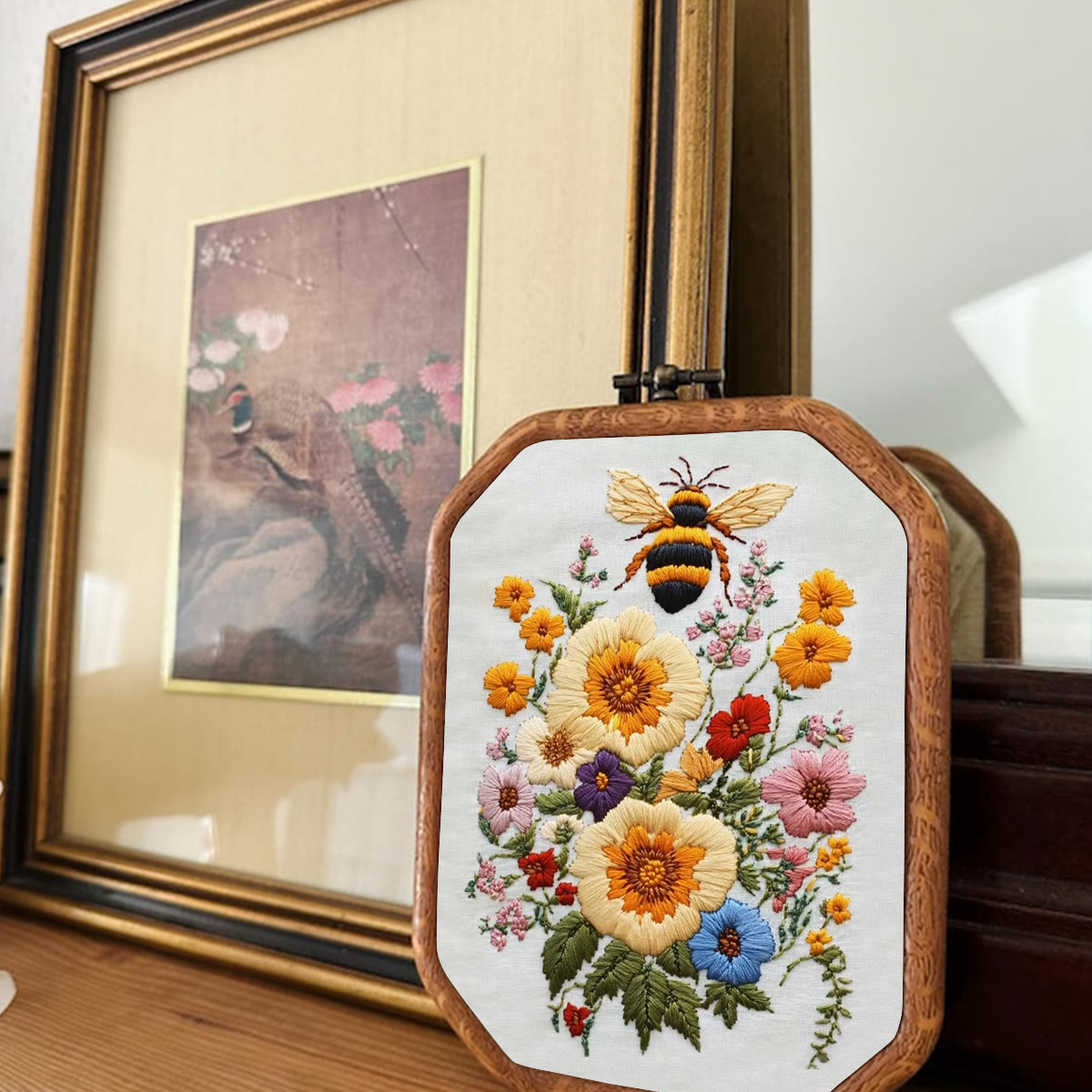 Rubbyoo Embroidery Kit-  Bee And Flowers - image 3