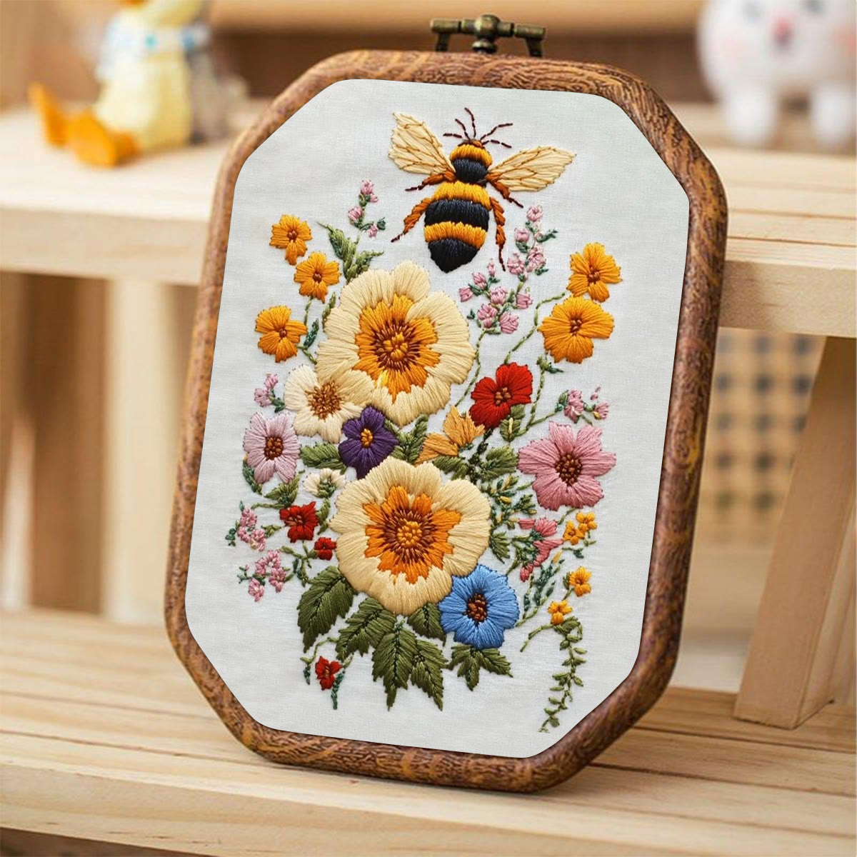 Rubbyoo Embroidery Kit-  Bee And Flowers - image 4
