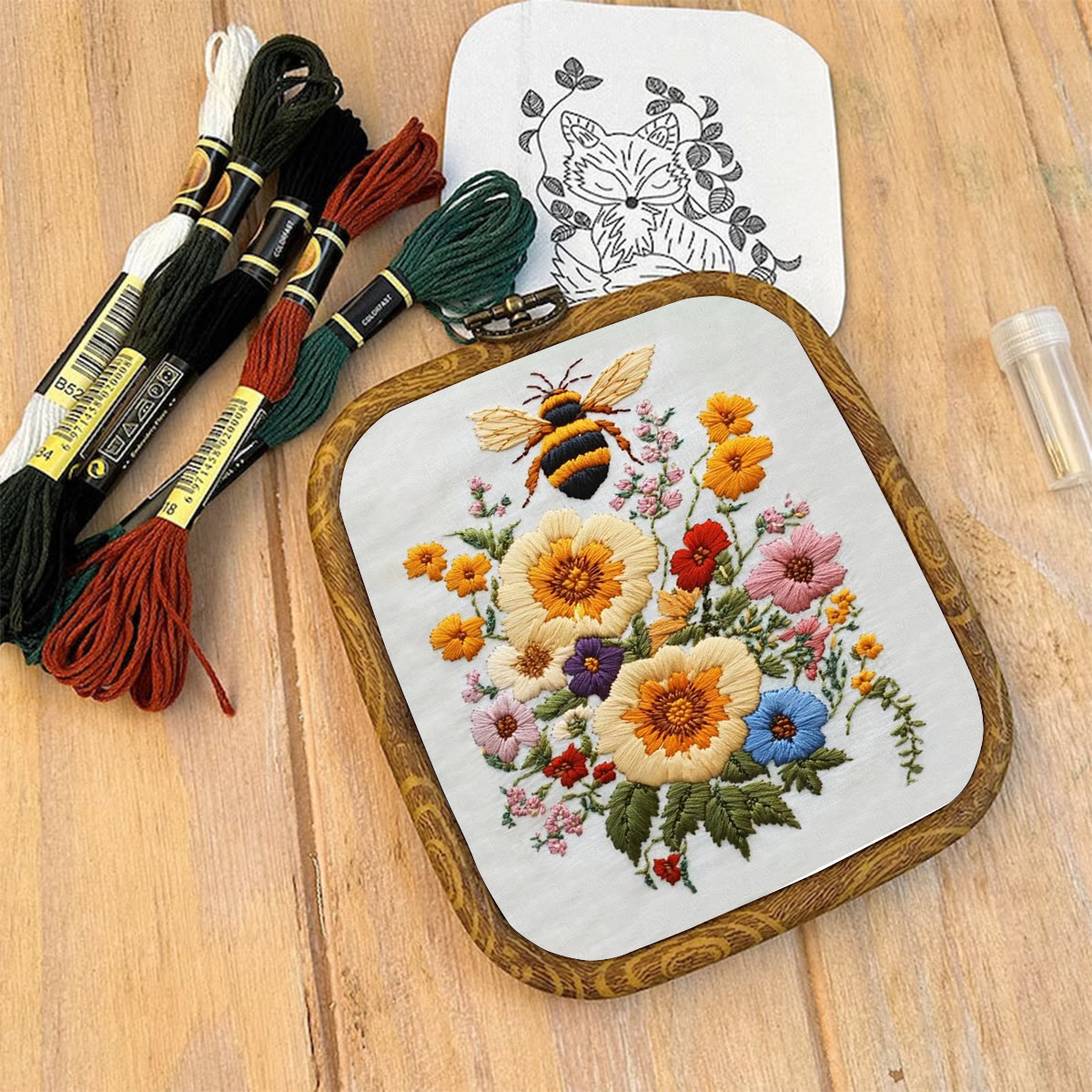 Rubbyoo Embroidery Kit-  Bee And Flowers - image 10