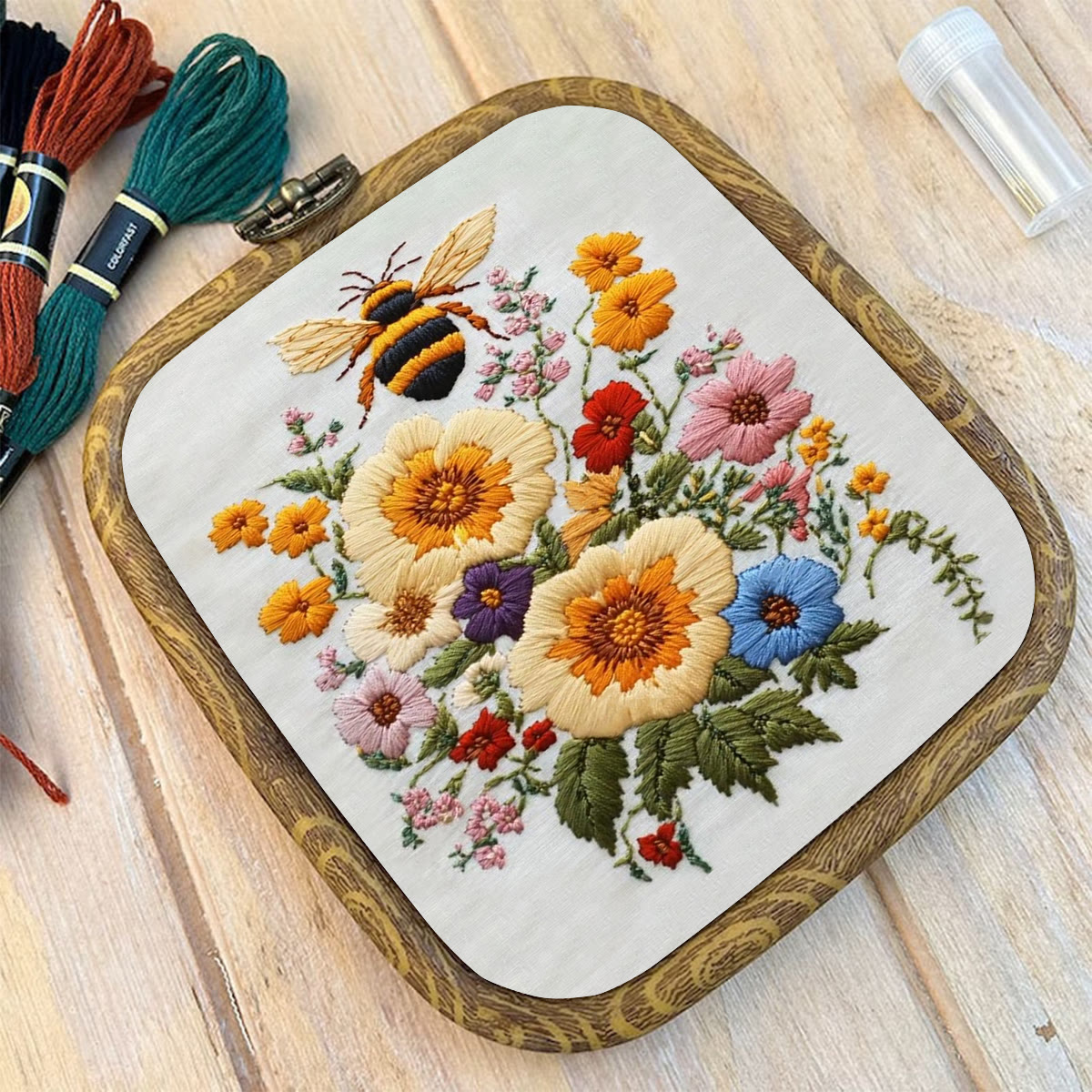 Rubbyoo Embroidery Kit-  Bee And Flowers - image 9