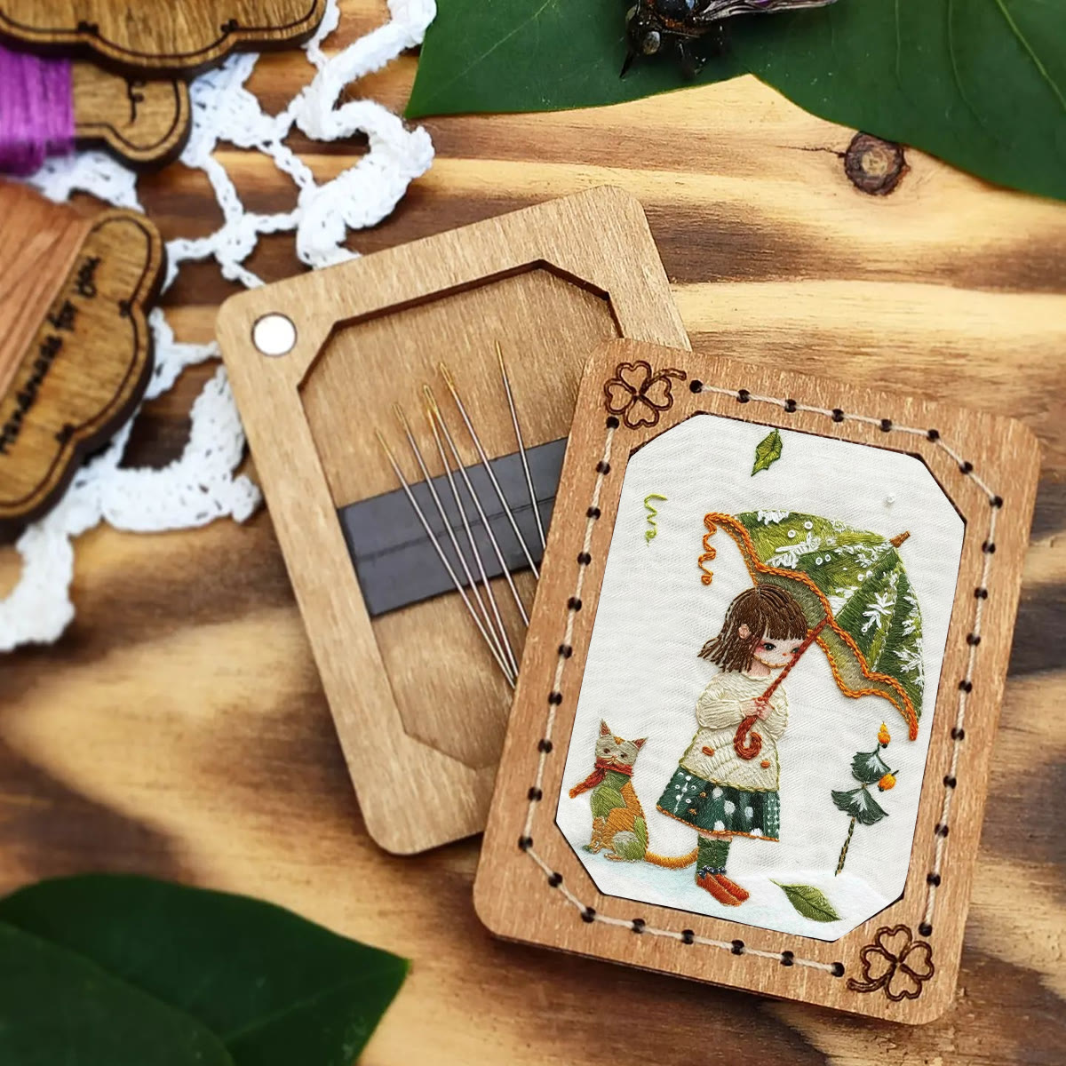 Rubbyoo Embroidery Kit-  Umbrella Holding Girl - image 6