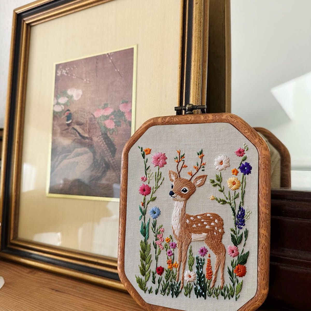 Rubbyoo Embroidery Kit-  Flowers Deer - image 2