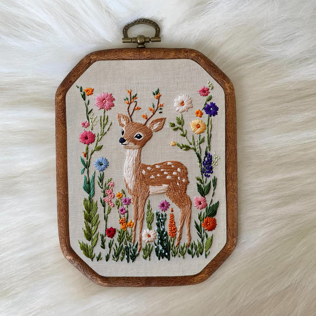 Rubbyoo Embroidery Kit-  Flowers Deer - image 8