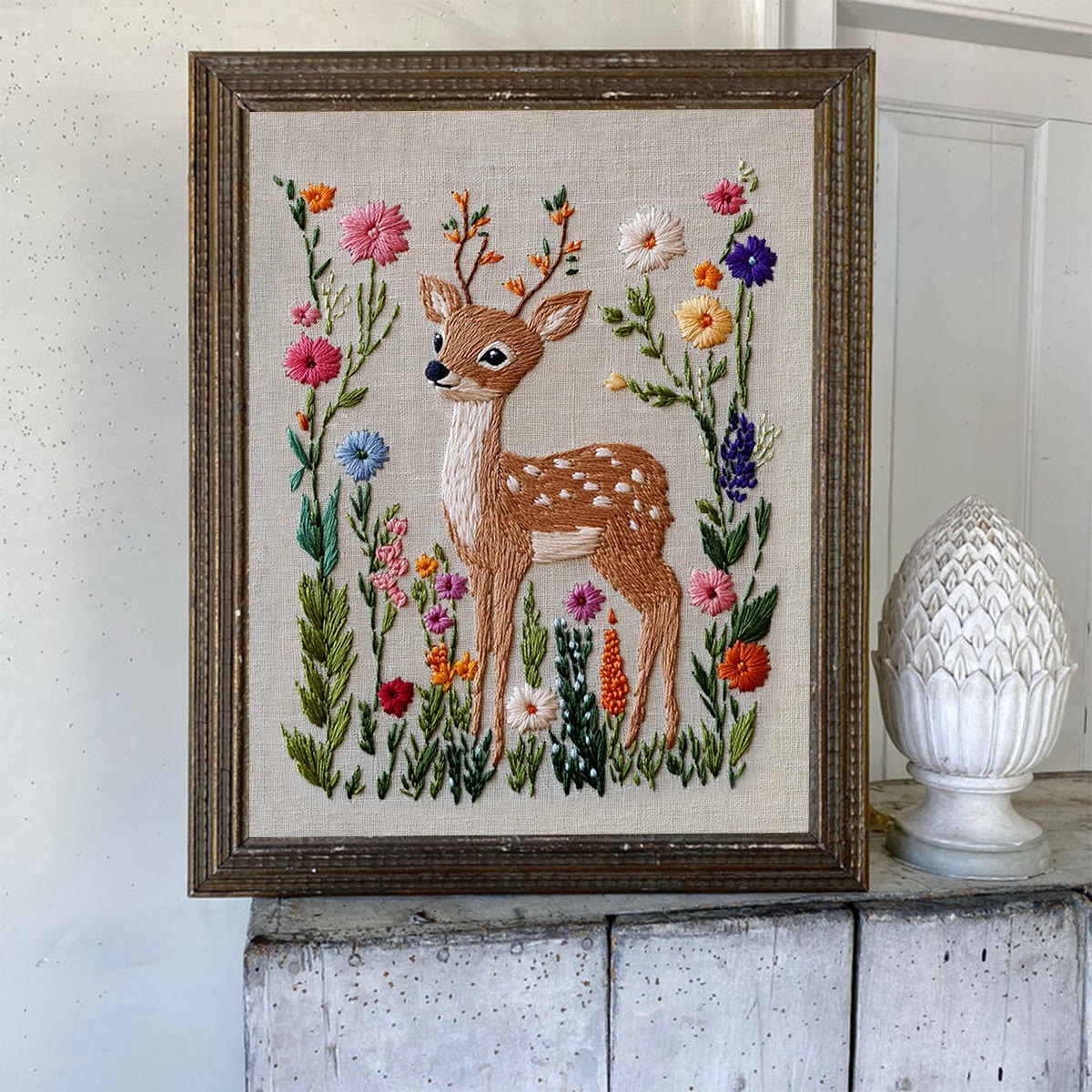 Rubbyoo Embroidery Kit-  Flowers Deer - image 7